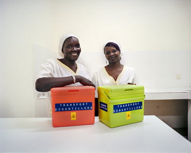 Two nurses working for NEST, a private healthcare company offering a complete medical service for women and young children, especially paediatric and maternity services. NEST was established by entrep...