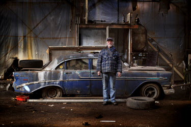Allan Hill in the Packard Automotive Plant, a former automobile manufacturing factory in Detroit, where luxury Packard cars were made by the Packard Motor Car Company and later by the Studebaker-Packa...