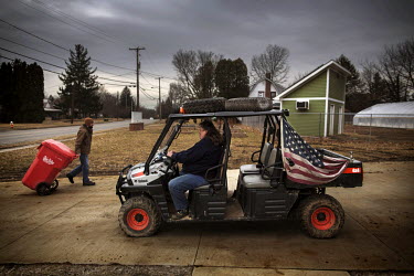 James London, AKA Big Jim, driving his buggy. He started a neigbourhood watch in Youngstown after he moved there following a jail sentence for drug trafficking. 'This neighbourhood was a mess. Drug de...