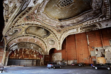 The old Michigan Theatre, currently being used as a parking garage. Hard.Landis a journey through rust belt and blue collar America to meet the people struggling to keep the 'American Dream' alive: mi...