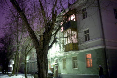 A street in perm at night.