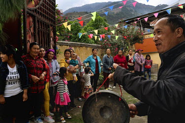 Lisu villagers from Old Xiaoshaba attend an Easter festival at the Xiaoshaba Church. Many Lisu and other ethnic minorities in the Nujiang River valley are Christians having been converted by missionar...