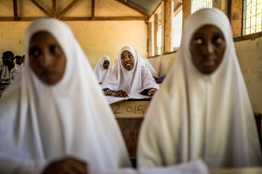 Hafso Ahmed Noor, 16, pictured in class at the Ifo Secondary School in Dadaab refugee camp.