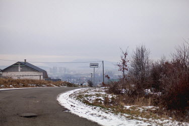 The entrance to the village of Rankovce, a village of 788 inhabitants, about 80 percent of whom are of Roma (629). The overall unemployment rate is about 75 percent rising to an estimated 99 percent a...