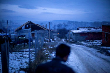 Evening light in the Roma part at the village of Rankovce, a village of 788 inhabitants, about 80 percent of whom are of Roma (629). The overall unemployment rate is about 75 percent rising to an esti...