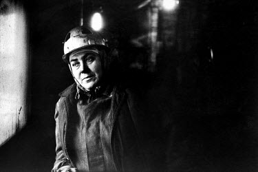 Female surface worker at a coal mine in the Donbas region.
