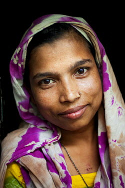 Moyna at her home in Jhilpaar area, Mirpur. Moyna started a business making and selling clothes, having received training from Concern.