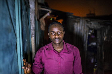 Thierno Hamidou Sow outside his former residence where he was beaten unconscious by the police during a strike in 2007.'On 22 January I was sitting with friends outside my house in Tanene Marche. We s...
