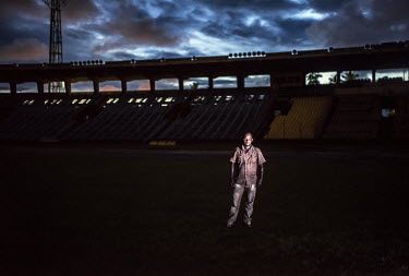 Abdoulaye Diallo in the national stadium where he was headed to when shot by the security forces during the massacre of 28 September 2009. 'I am a victim of the Guinean authorities. On the morning of...