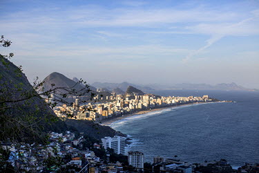 Ipanema beach and surroundings seen from the Vidgial favela.