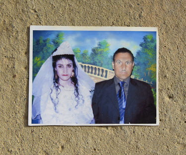 A Picture of Osman and his wife Zara on their wedding day. The couple, who are Yazidis, fled the advance of ISIS in August 2014.