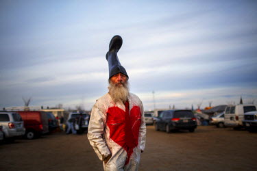 Vermin Supreme, a one time Presidential candidate, at the Sacred Stone protest camp: 'Putting an end to this pipeline, which is going to kill the planet along with the use of fossil fuels, even though...