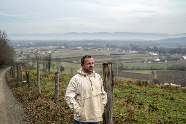 Zijad Bacic overlooking the village of Carakovo. On 25 July 1992 the 15 year old Zijad escaped a massacre in the village carried out by Serbian death squads in which his mother, brother and sister wer...