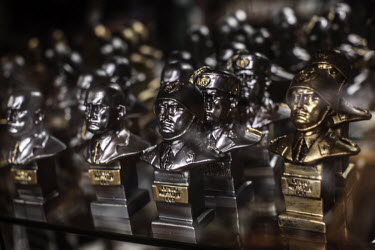 Souvenir busts of Mussolini for sale at the Villa Carpena, Mussolini's family home and now a museum to the dictator, popular place among and fascists and right-wing nostalgics.
