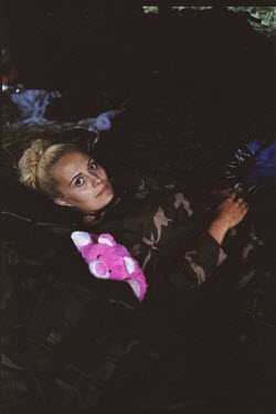 Martina Klukova (17) on training camp with the aggressively nationalist paramilitary group, Slovenski Branci.