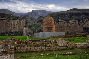 The Zeynel Bey tomb, one of the many buildings of historic importance that will be moved to new locations before the completion of the Ilisu hydroelectric dam, 96 kilometres (60 miles) downstream from...