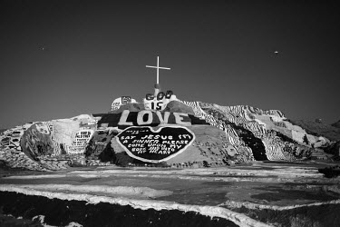 Salvation Mountain created by the artist and former resident of Slab CIty, Leonard Knight, in Imperial Valley desert near Slab City, a squatters' camp about 190 miles southeast of Los Angeles.  Slab C...