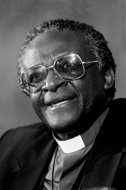 Desmond Tutu, 1984 winner of the Nobel Peace Prize in recognition of his opposition to apartheid.