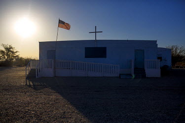 The Slab City, a squatters' camp about 190 miles southeast of Los Angeles, church.   Slab City, known as The Slabs, is named for its areas of concrete where for many years, since the military based cl...