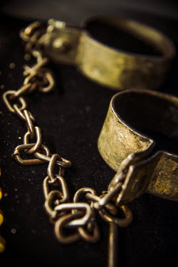 A pair of shackles at the Vilna Gaon Jewish State Museum.