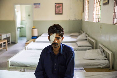 Murtaza Ghulum (30) pictured after his cataract operation at the LRBT Eye Hospital in Mandra.