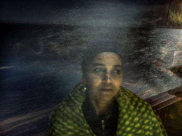 Ibtihag, from Morocco, photographed in international waters mid-way between Libya and Italy, in the Mediterranean Sea.  'Life in Morocco isn't easy, the only jobs are seasonal agricultural work and ho...