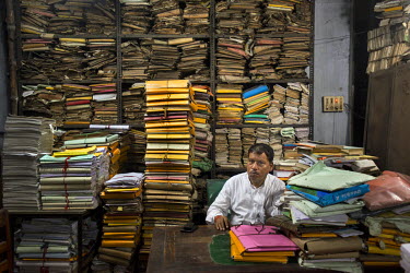 Upendra Roy, a lawyer who specialises in shipping and maritime law, in his office at the High Court.