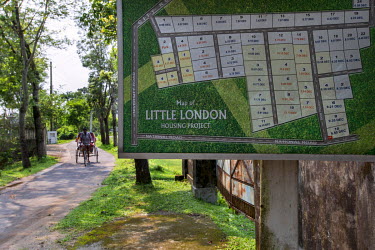 A plan of building plots for sale on the 'Little London' housing development. Street names include well known British locations such as Brick Lane, home to the UK's largest British-Bangladeshi communi...