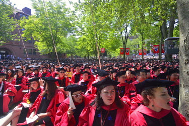 Students at the 2013 Harvard University Commencements (graduation) ceremonies.