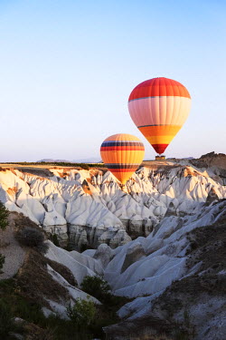 Touristsmake hot air balloon flights over Goreme and its famed rock formations (knowed as hoodoos).