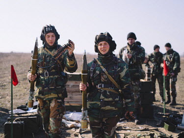 Students from the National Military Academy during military excercises.