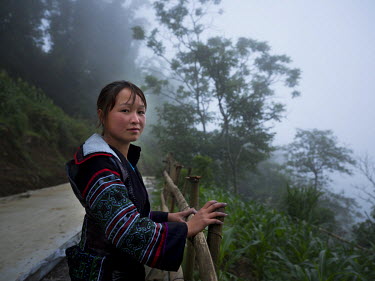 A woman from an ethnic minority in the village of Cat Cat Village close to the Chinese border.