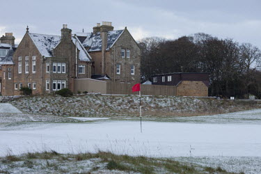 The Royal Dornoch Golf Club, a championship golf course establiched in 1877, although golf has been played among its links since the early 17th century.