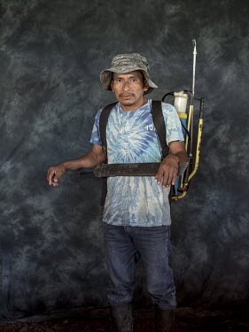 Mayan Q'eqchi farmer Vicente Suj Max (38) who was involved in the struggle to prevent agribusinesses appropriating land farmed by the community of Nuevo Esperanza Tunico, in the Polochic Valley.