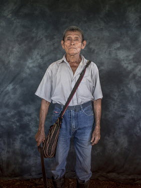 Mayan Q'eqchi elder Miguel Cucul (73) who was involved in the struggle to prevent agribusinesses appropriating land farmed by the community of Nuevo Esperanza Tunico, in the Polochic Valley.