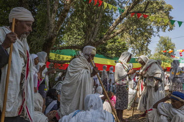 Worshippers gather at Debra Mariam church on Lake Tana to celebrate a special festival holiday to Mariam (Mary).