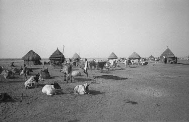 A remote Nuer cattle camp by the Baro River not far from the Sudanese border.