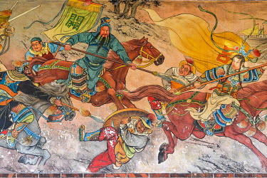 A detail from a mural at the Bao An Temple. The temple was constructed in 1742 and inducted into UNESCO for cultural heritage conservation in 2003.
