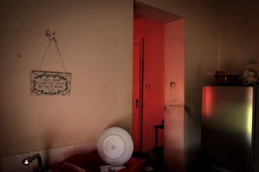 The interior of a rundown home in Easington Colliery which is used by successive drug users as a place to stay.