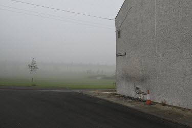 Mist rolls in from the sea and covers the 'B' streets in Easington Colliery.