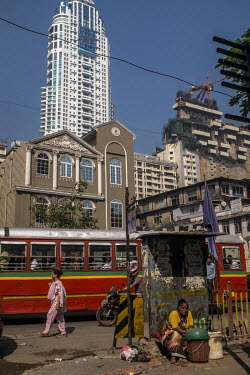 The Imperial Towers, build on th esite of a former slum, rises over Tardeo in southern Mumbai.