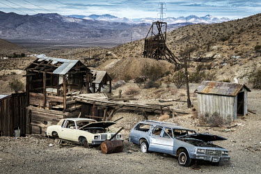 Old cars abandoned at the site of the Aster lode mine which closed in the 1980s.
