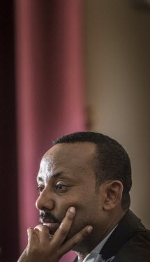 Ethiopia's prime minister Abiy Ahmed (42) at his first press conference since taking power in April 2018. He vowed to continue with dramatic reforms 'at any cost' and said the longtime ruling coalitio...