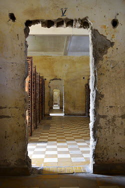 Foemer prisoner's cells at the Tuol Sleng Genocide Museum (S21).