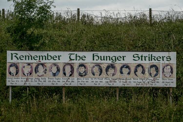 A monument to Republican prisoners who starved themselves to death in prison in 1981 as a protest against the UK government's policies in Northern Ireland during the so called Troubles.
