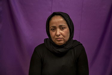 Yazidi Delvin Khairo Naser (34). She and her son were held captive by ISIS for nine months where she says they were badly treated and moved continuously.