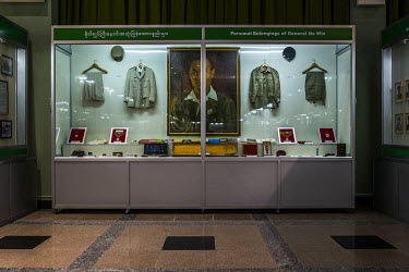 A display of the personal belongings of former dictator General Ne Win at the Defence Services Museum.