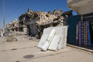 Bombed buildings in the city centre of Sirte. As the birthplace of Muammar Gaddafi, Sirte was favoured by the Gaddafi government. The city was the final major stronghold of Gaddafi loyalists in the Li...