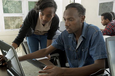 Students from the Ethiopian Institute of Architecture, Building Construction and City Development (EIABC).