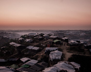 Sunset at the Kutupalong refugee camp in Cox's Bazar.